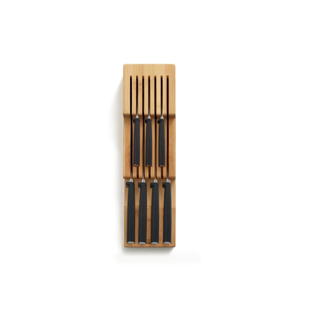 Knife organiser for 9 knives, 2-tier, DRAWERSTORE BAMBOO, Joseph Joseph, 39,8 x 11 x H 9 cm, Nature in the group Storage / Kitchen storage / Kitchen cabinet organizers / Cutlery drawers at SmartaSaker.se (41465)
