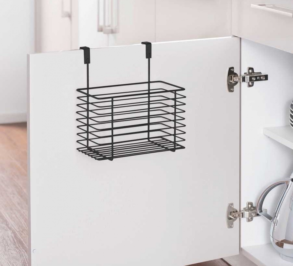 Basket in metal for cabinet door, LARGE EINHÄNGEKORB, 24 x 15 x H24,5 cm, Black in the group Storage / Kitchen storage / Kitchen cabinet organizers at SmartaSaker.se (41467)