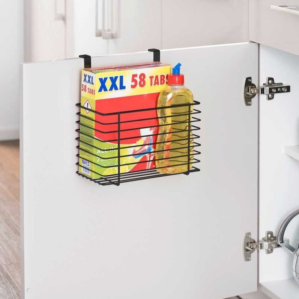 Basket in metal for cabinet door, LARGE EINHÄNGEKORB, 24 x 15 x H24,5 cm, Black in the group Storage / Kitchen storage / Kitchen cabinet organizers at SmartaSaker.se (41467)