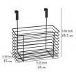 Basket in metal for cabinet door, LARGE EINHÄNGEKORB, 24 x 15 x H24,5 cm, Black Basket in metal for cabinet door, LARGE EINHÄNGEKORB, 24 x 15 x H24,5 cm, Black
