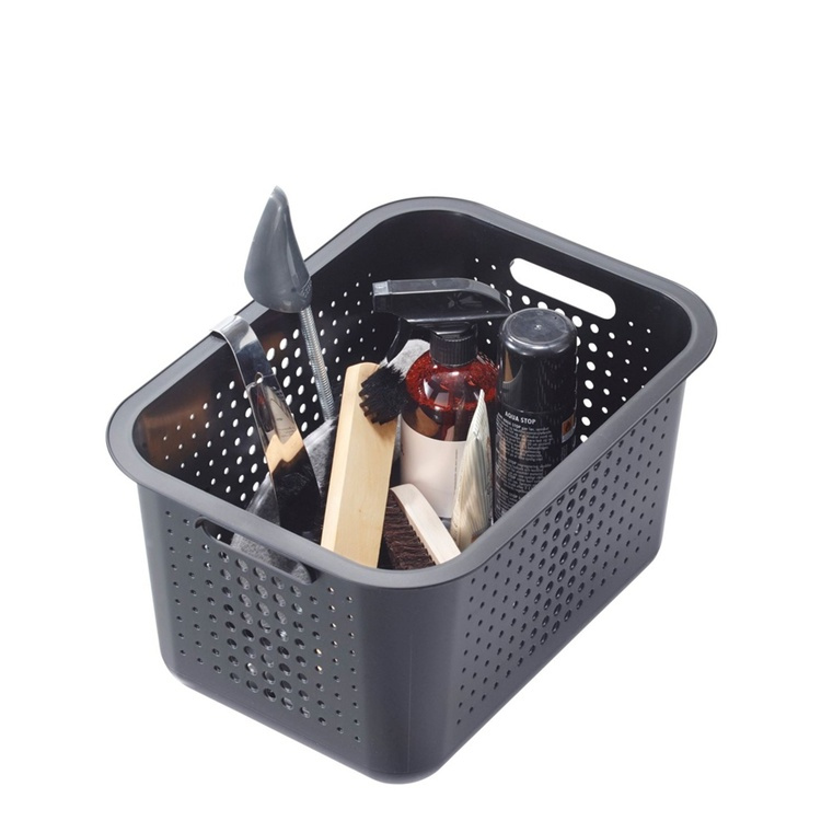 Basket, SMARTSTORE 13L BASKET RECYCLED, 37 x 28 x H20 cm, Grey in the group Storage / Storage boxes / SmartStore storage boxes at SmartaSaker.se (41468)
