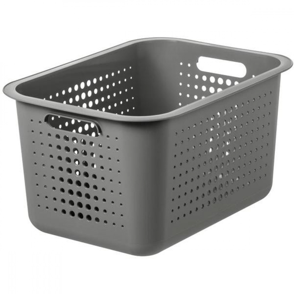 Basket, SMARTSTORE 13L BASKET RECYCLED, 37 x 28 x H20 cm, Grey in the group Storage / Storage boxes / SmartStore storage boxes at SmartaSaker.se (41468)