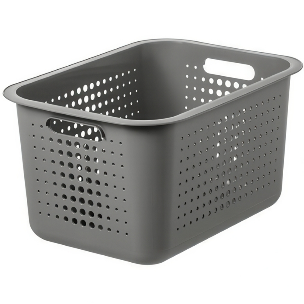 Basket, SMARTSTORE 13L BASKET RECYCLED, 37 x 28 x H20 cm, Grey in the group Storage / Storage boxes / SmartStore storage boxes at SmartaSaker.se (41468)