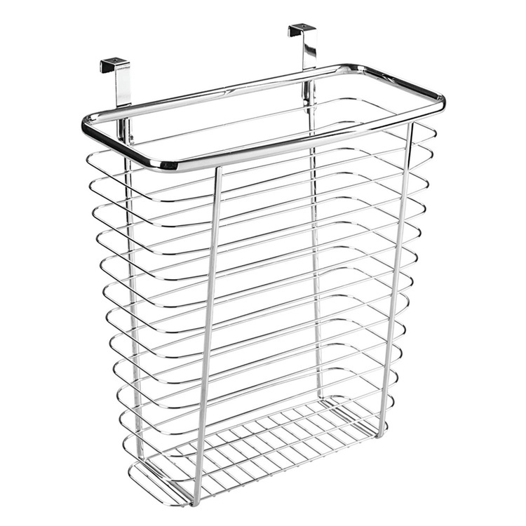 Waste / Storage Basket over cabinet door, ID AXIS, 15 x 31 x H37 cm, Silver in the group Storage / Bathroom storage / Waste bins at SmartaSaker.se (41470)