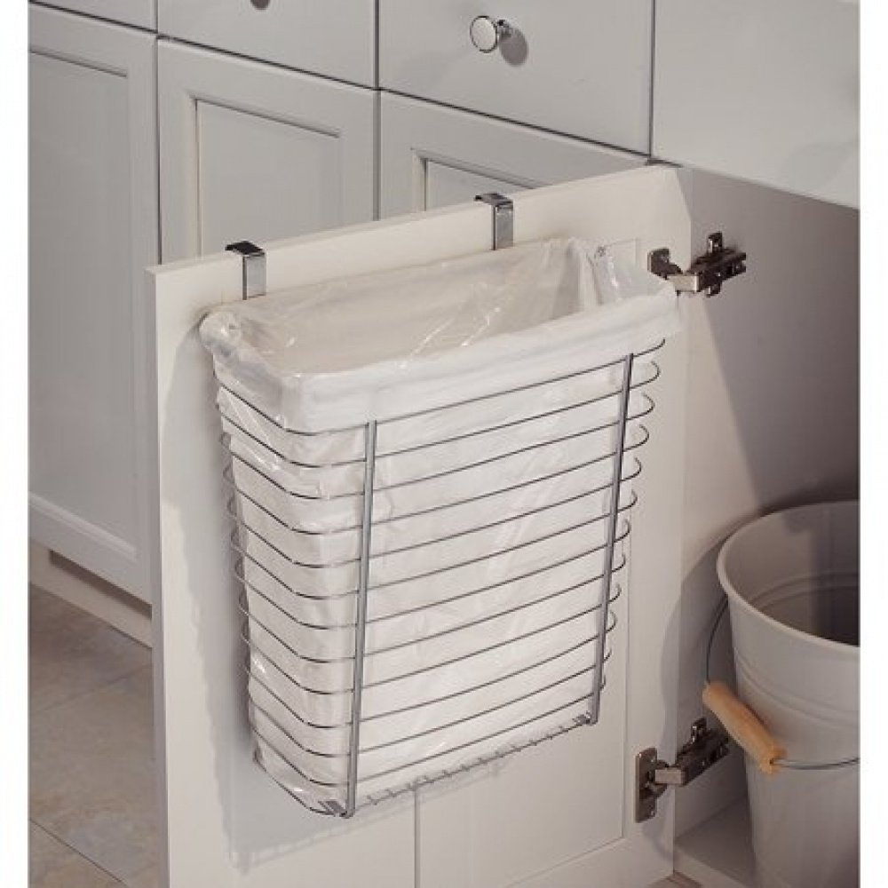 Waste / Storage Basket over cabinet door, ID AXIS, 15 x 31 x H37 cm, Silver in the group Storage / Bathroom storage / Waste bins at SmartaSaker.se (41470)