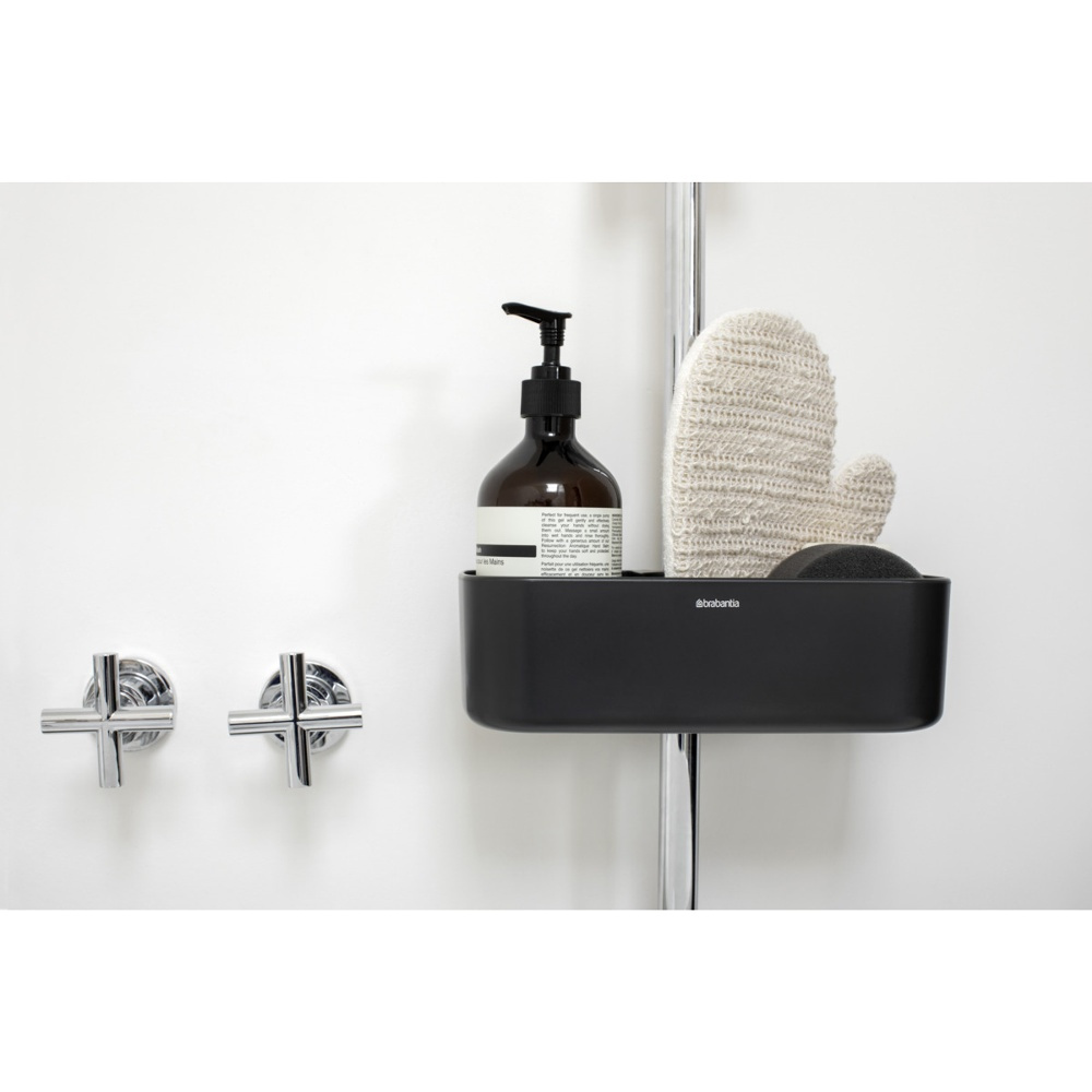Shower Caddy, RENEW, 24,4 cm x 13,3 cm x H7,5 cm , Brabantia, Dark Grey in the group Storage / Bathroom storage at SmartaSaker.se (41471)