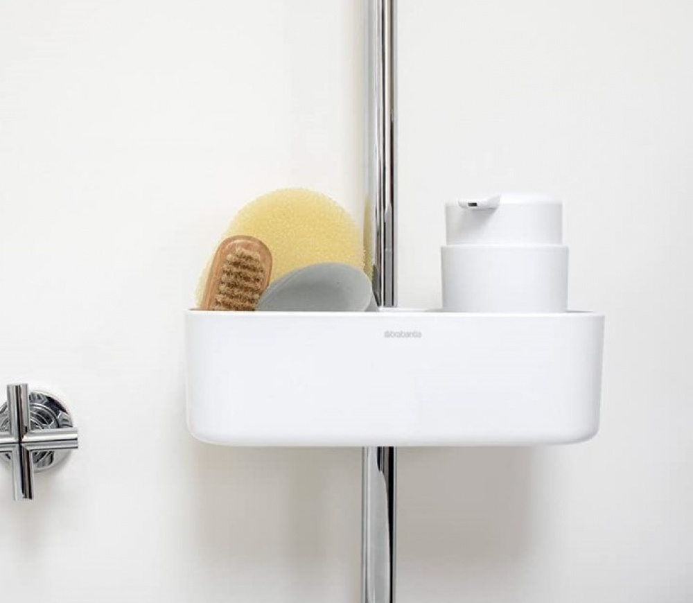 Shower Caddy, RENEW, 24,4 x 13,3 x H7,5 cm , Brabantia, White in the group Storage / Bathroom storage / Bath and shower caddies at SmartaSaker.se (41473)