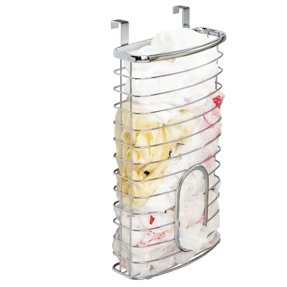 Basket for cabinet door for plastic bags, AXIS, 20,6 x 10 x H 37,6 cm, Silver in the group Storage / Kitchen storage / Kitchen cabinet organizers / Under sink storage at SmartaSaker.se (41474)