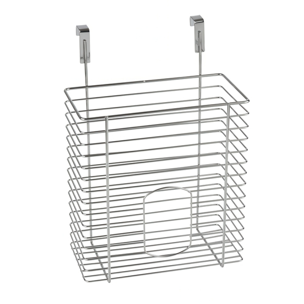 Basket for cabinet door, PLASTIC BAG ORGANIZER, 12 x 20 x H30 cm, Silver in the group Storage / Kitchen storage / Kitchen cabinet organizers / Under sink storage at SmartaSaker.se (41475)