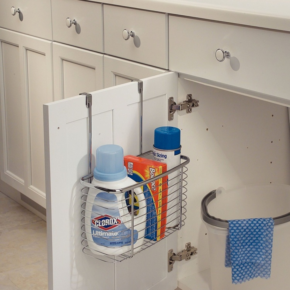 Basket for cabinet door, High, ID CABINET BASKET, 15 x 28 x H 35 cm,Silver in the group Storage / Kitchen storage / Kitchen cabinet organizers / Under sink storage at SmartaSaker.se (41476)