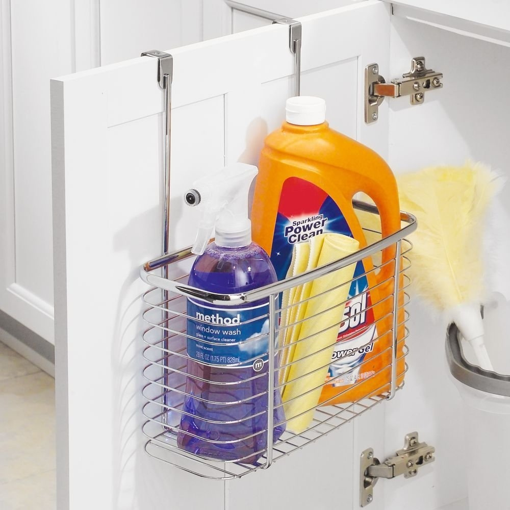 Basket for cabinet door, High, ID CABINET BASKET, 15 x 28 x H 35 cm,Silver in the group Storage / Kitchen storage / Kitchen cabinet organizers / Under sink storage at SmartaSaker.se (41476)