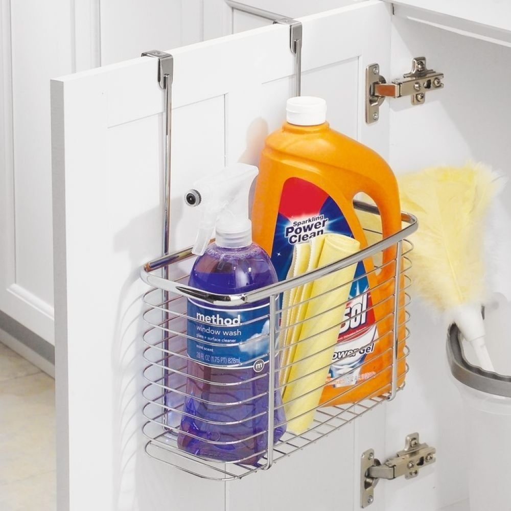 Basket for cabinet door, High, ID CABINET BASKET, 15 x 28 x H 35 cm,Silver in the group Storage / Kitchen storage / Kitchen cabinet organizers / Under sink storage at SmartaSaker.se (41476)