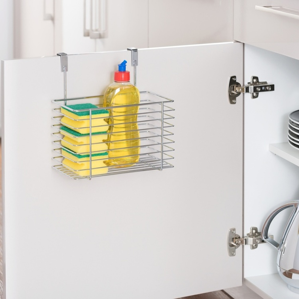 Basket in metal for cabinet door, LARGE EINHÄNGEKORB, 24 x 15 x H24,5cm, Silver in the group Storage / Kitchen storage / Kitchen cabinet organizers at SmartaSaker.se (41481)