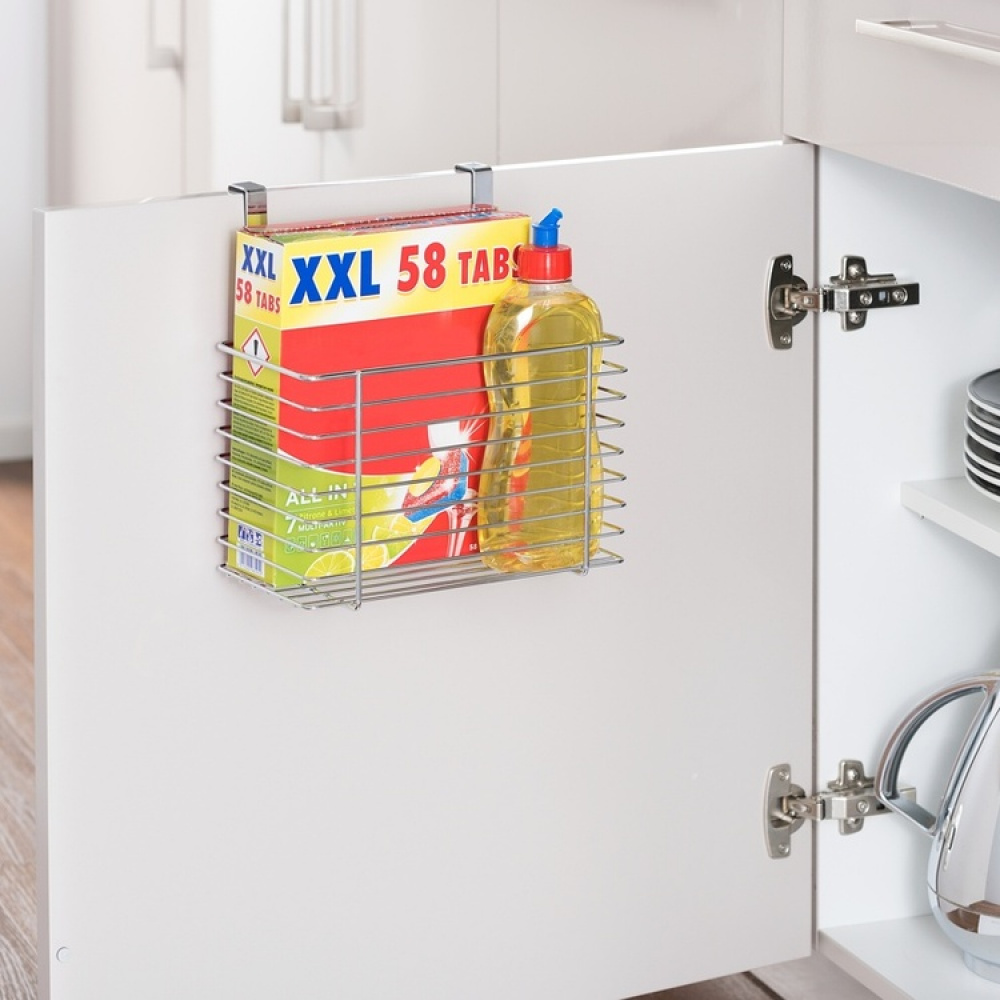 Basket in metal for cabinet door, LARGE EINHÄNGEKORB, 24 x 15 x H24,5cm, Silver in the group Storage / Kitchen storage / Kitchen cabinet organizers at SmartaSaker.se (41481)