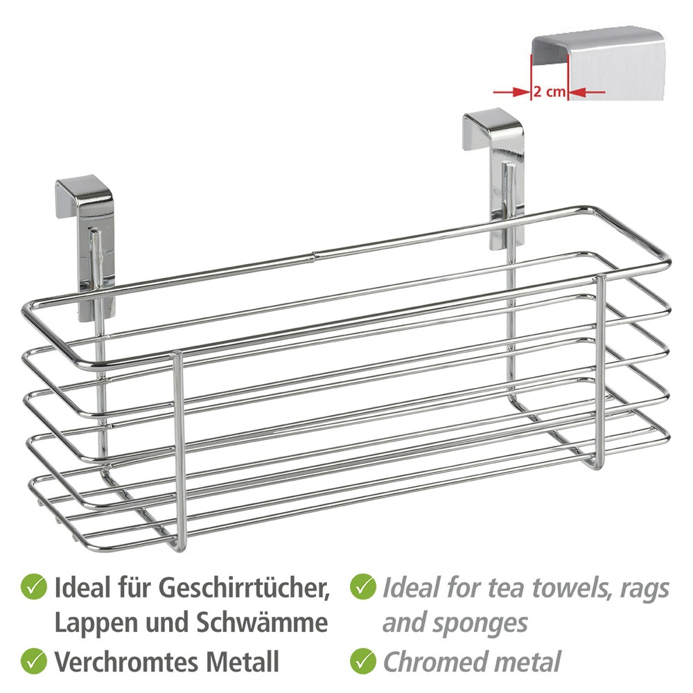 Basket for cabinet door, SLIM EINHÄNGEKORB, 24 x 10 x H 11,5 cm, Silver in the group Storage / Kitchen storage / Kitchen cabinet organizers / Under sink storage at SmartaSaker.se (41482)