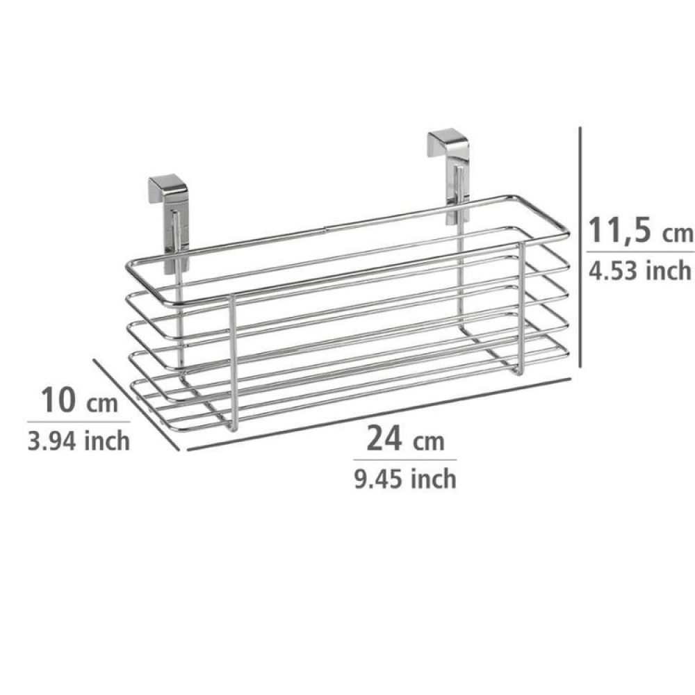 Basket for cabinet door, SLIM EINHÄNGEKORB, 24 x 10 x H 11,5 cm, Silver in the group Storage / Kitchen storage / Kitchen cabinet organizers / Under sink storage at SmartaSaker.se (41482)