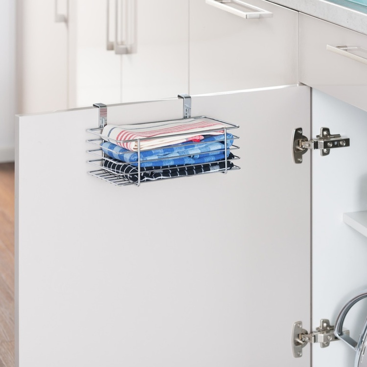 Basket for cabinet door, SMALL EINHÄNGEKORB, 24 x 15 x H 11,5 cm, Silver in the group Storage / Kitchen storage / Kitchen cabinet organizers / Under sink storage at SmartaSaker.se (41483)