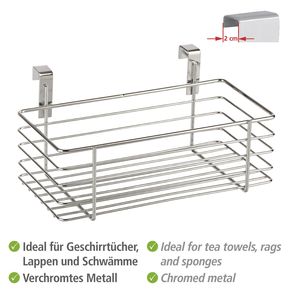 Basket for cabinet door, SMALL EINHÄNGEKORB, 24 x 15 x H 11,5 cm, Silver in the group Storage / Kitchen storage / Kitchen cabinet organizers / Under sink storage at SmartaSaker.se (41483)