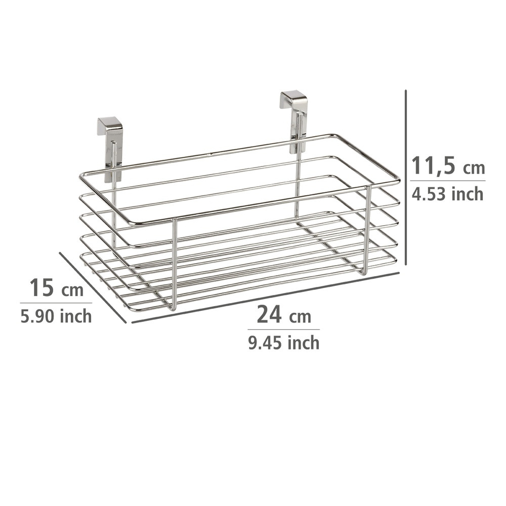 Basket for cabinet door, SMALL EINHÄNGEKORB, 24 x 15 x H 11,5 cm, Silver in the group Storage / Kitchen storage / Kitchen cabinet organizers / Under sink storage at SmartaSaker.se (41483)