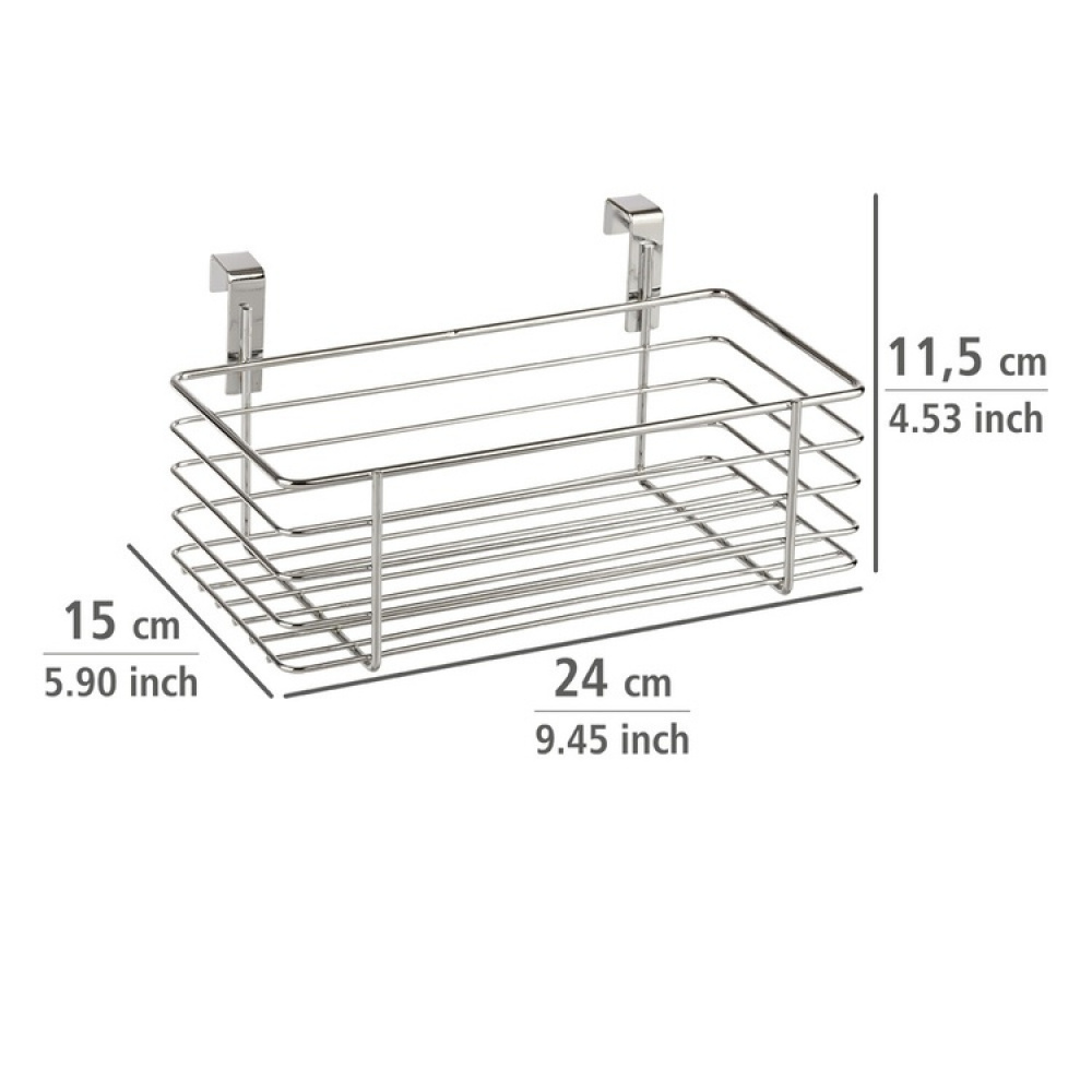Basket for cabinet door, SMALL EINHÄNGEKORB, 24 x 15 x H 11,5 cm, Silver in the group Storage / Kitchen storage / Kitchen cabinet organizers / Under sink storage at SmartaSaker.se (41483)