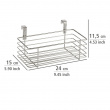 Basket for cabinet door, SMALL EINHÄNGEKORB, 24 x 15 x H 11,5 cm, Silver Basket for cabinet door, SMALL EINHÄNGEKORB, 24 x 15 x H 11,5 cm, Silver