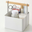 Tool box with wooden handel, TOSCA , 16 x 13 x H 16 cm, Yamazaki, White