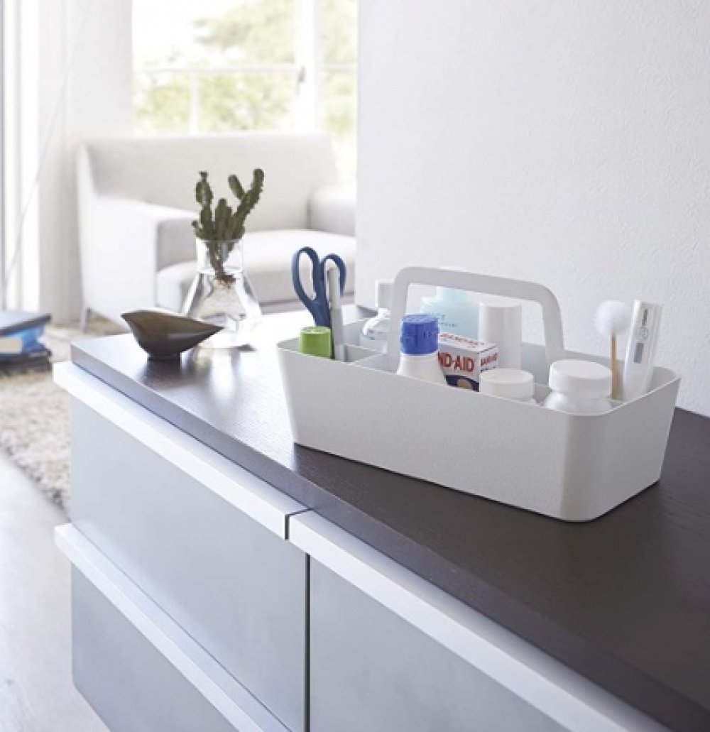 Metal Basket TOWER TOOL BOX, 30 x 15 x H 15 cm, Yamazaki, White in the group Storage / Cleaning and waste sorting / Cleaning baskets at SmartaSaker.se (41485)