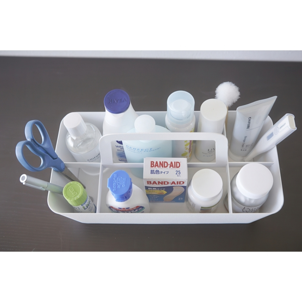 Metal Basket TOWER TOOL BOX, 30 x 15 x H 15 cm, Yamazaki, White in the group Storage / Cleaning and waste sorting / Cleaning baskets at SmartaSaker.se (41485)