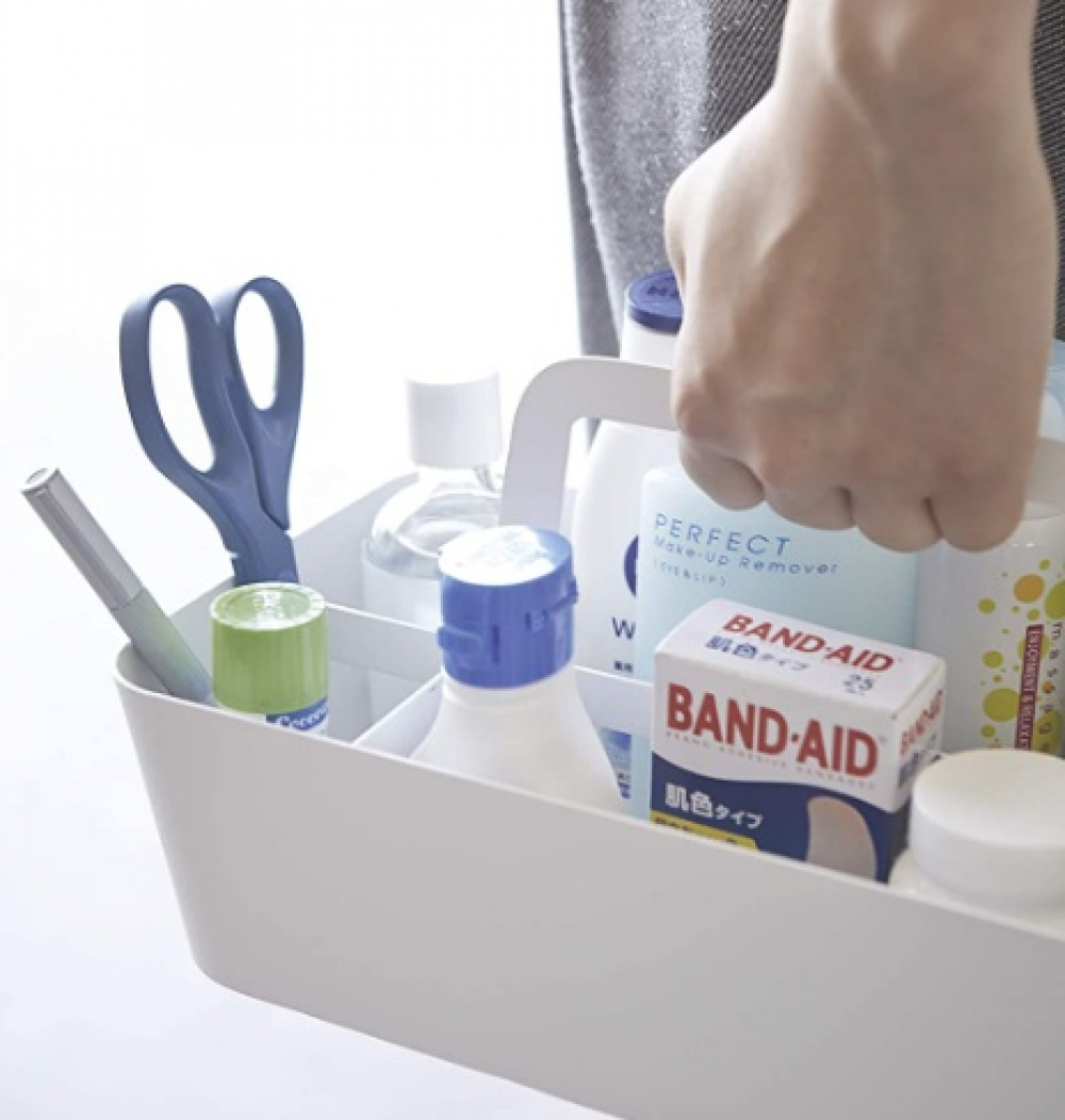 Metal Basket TOWER TOOL BOX, 30 x 15 x H 15 cm, Yamazaki, White in the group Storage / Cleaning and waste sorting / Cleaning baskets at SmartaSaker.se (41485)