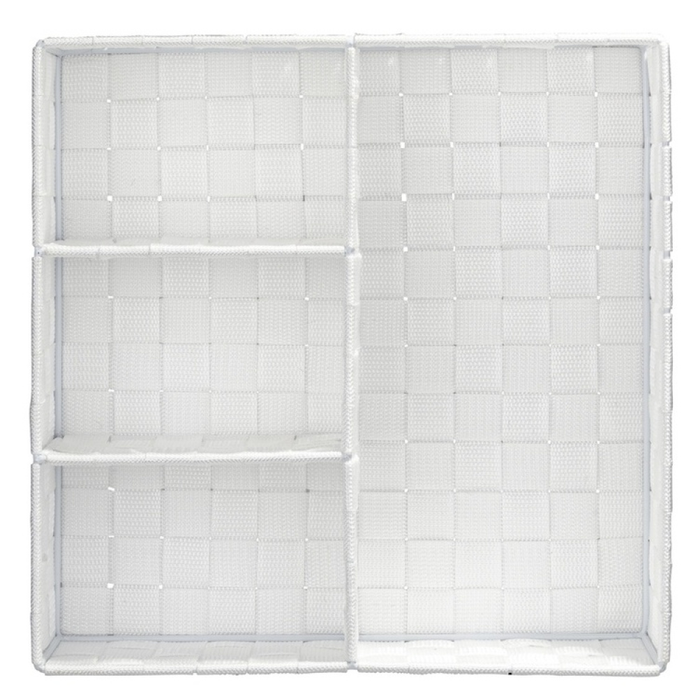 Basket Organizer, 4 compartments, ADRIA, Large 32 x 32 x H 10 cm, Off white in the group Storage / Wardrobe storage / Sorting boxes at SmartaSaker.se (41486)