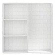 Basket Organizer, 4 compartments, ADRIA, Large 32 x 32 x H 10 cm, Off white