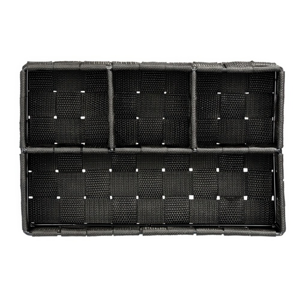 Basket Organizer, 4 compartments, ADRIA, Small, 17 x 26 x H6,5 cm, black in the group Storage / Cleaning and waste sorting / Cleaning baskets at SmartaSaker.se (41487)