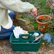 Basket with handle, HOME & GARDEN TIDY, 40 x 30 x H 17 cm, Green Basket with handle, HOME & GARDEN TIDY, 40 x 30 x H 17 cm, Green