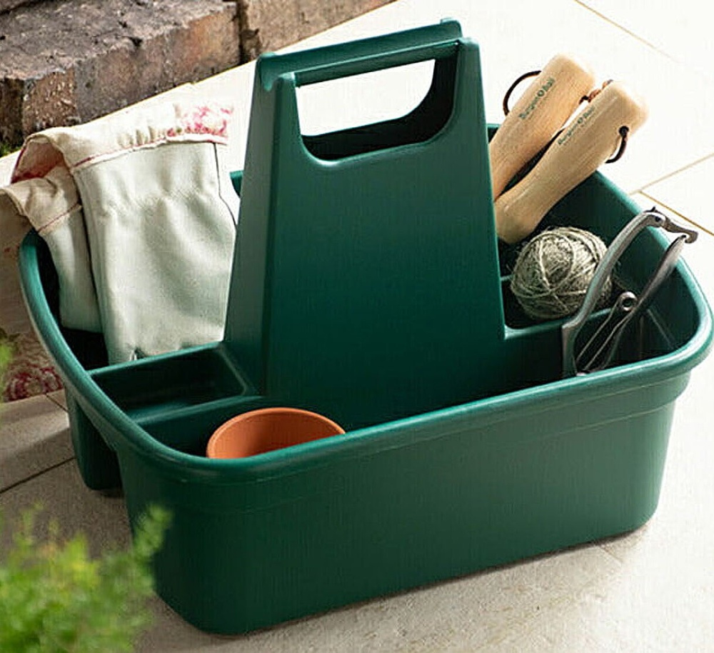 Basket with tall handle, HOME & GARDEN TIDY, 40 x 30 x H 30 cm, Green in the group Storage / Storage room and garage / Baskets and buckets at SmartaSaker.se (41489)