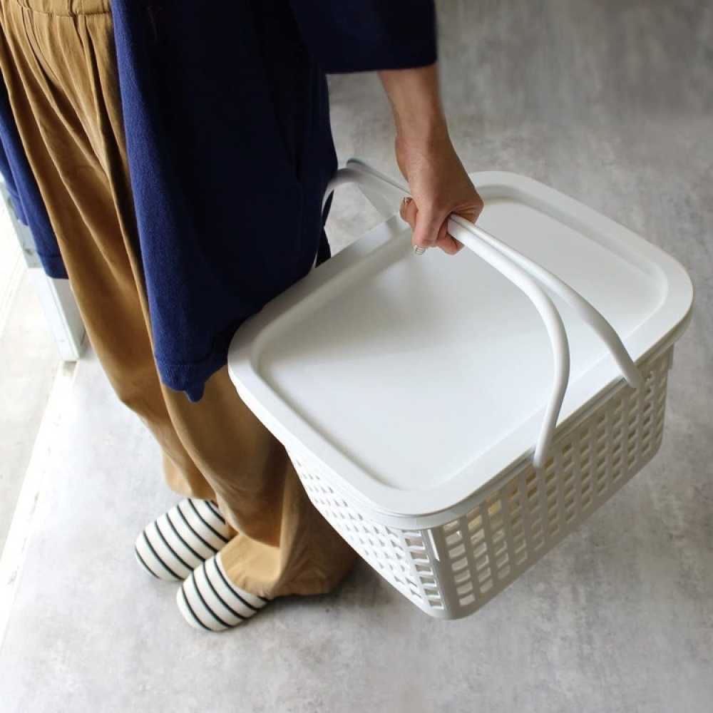 Basket with Lid from Japan, 23 L, CESTINO MEDIUM, 42 × 35 × H 25 cm, Green in the group Storage / Storage room and garage / Baskets and buckets at SmartaSaker.se (41490)