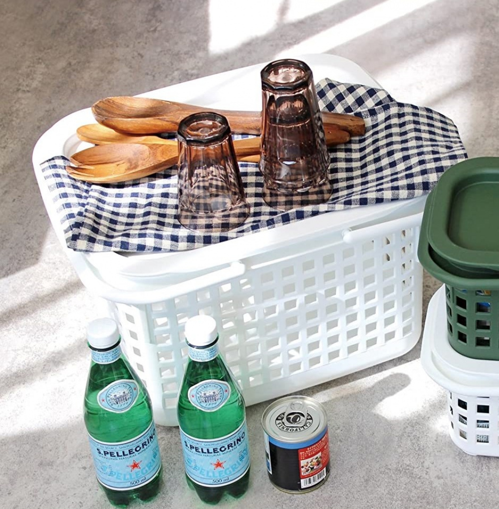 Basket with Lid from Japan, 23 L, CESTINO MEDIUM, 42 × 35 × H 25 cm, Green in the group Storage / Storage room and garage / Baskets and buckets at SmartaSaker.se (41490)