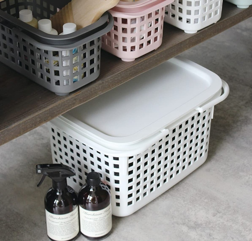 Basket with Lid from Japan, 23 L, CESTINO MEDIUM, 42 × 35 × H 25 cm, Green in the group Storage / Storage room and garage / Baskets and buckets at SmartaSaker.se (41490)
