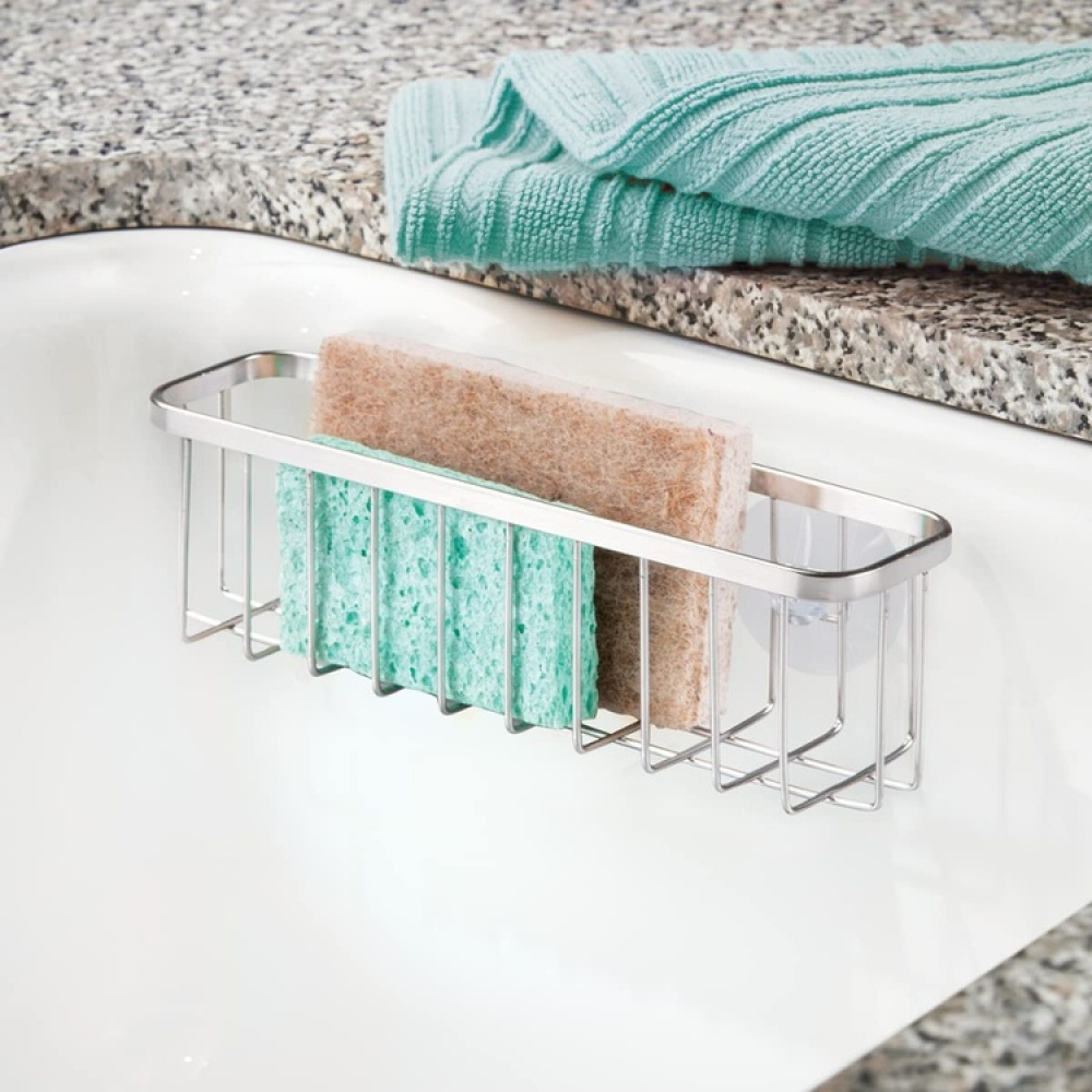 Suction kitchen sink basket, LARGE SINK CENTER, Silver in the group Storage / Kitchen storage / Dish racks and sink accessories at SmartaSaker.se (41493)