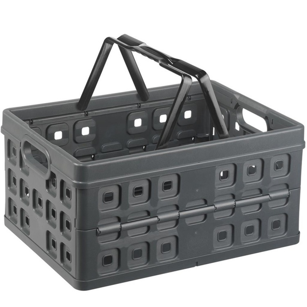 Basket, Foldable, With handle, 32 L, LARGE VOUWKRAT, 49 x 36 x H24,5 cm, Dark Grey in the group Storage / Storage room and garage at SmartaSaker.se (41497)