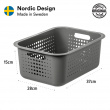 Basket, SMARTSTORE 10L BASKET RECYCLED, 37 x 28 x H15 cm, Light Grey