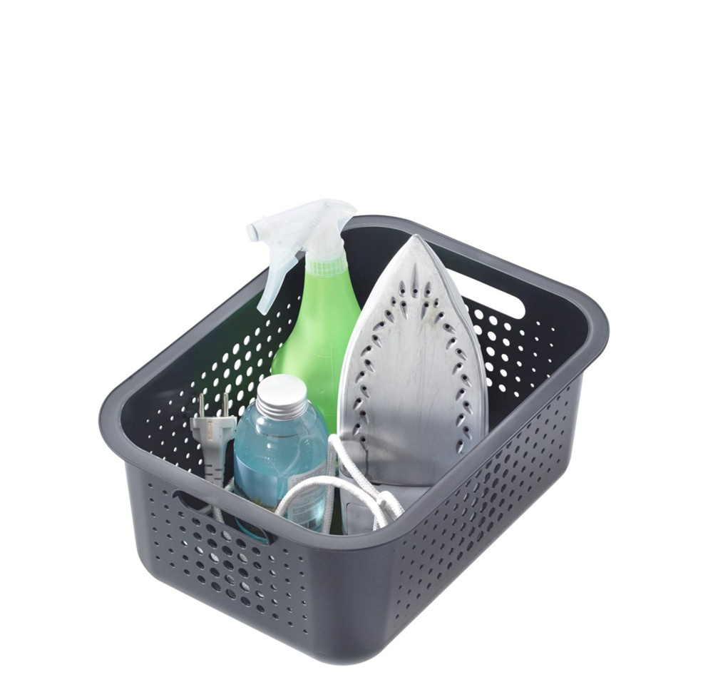 Basket, SMARTSTORE 10L BASKET RECYCLED, 37 x 28 x H15 cm, Light Grey in the group Storage / Storage boxes / SmartStore storage boxes at SmartaSaker.se (41499-ljusgr)