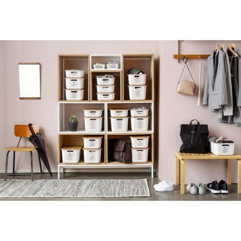 Basket, SMARTSTORE 13L BASKET RECYCLED, 37 x 28 x H20 cm, White in the group Storage / Storage room and garage / Baskets and buckets at SmartaSaker.se (41500)