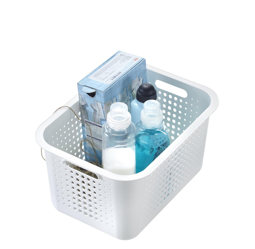 Basket, SMARTSTORE 13L BASKET RECYCLED, 37 x 28 x H20 cm, White in the group Storage / Storage room and garage / Baskets and buckets at SmartaSaker.se (41500)