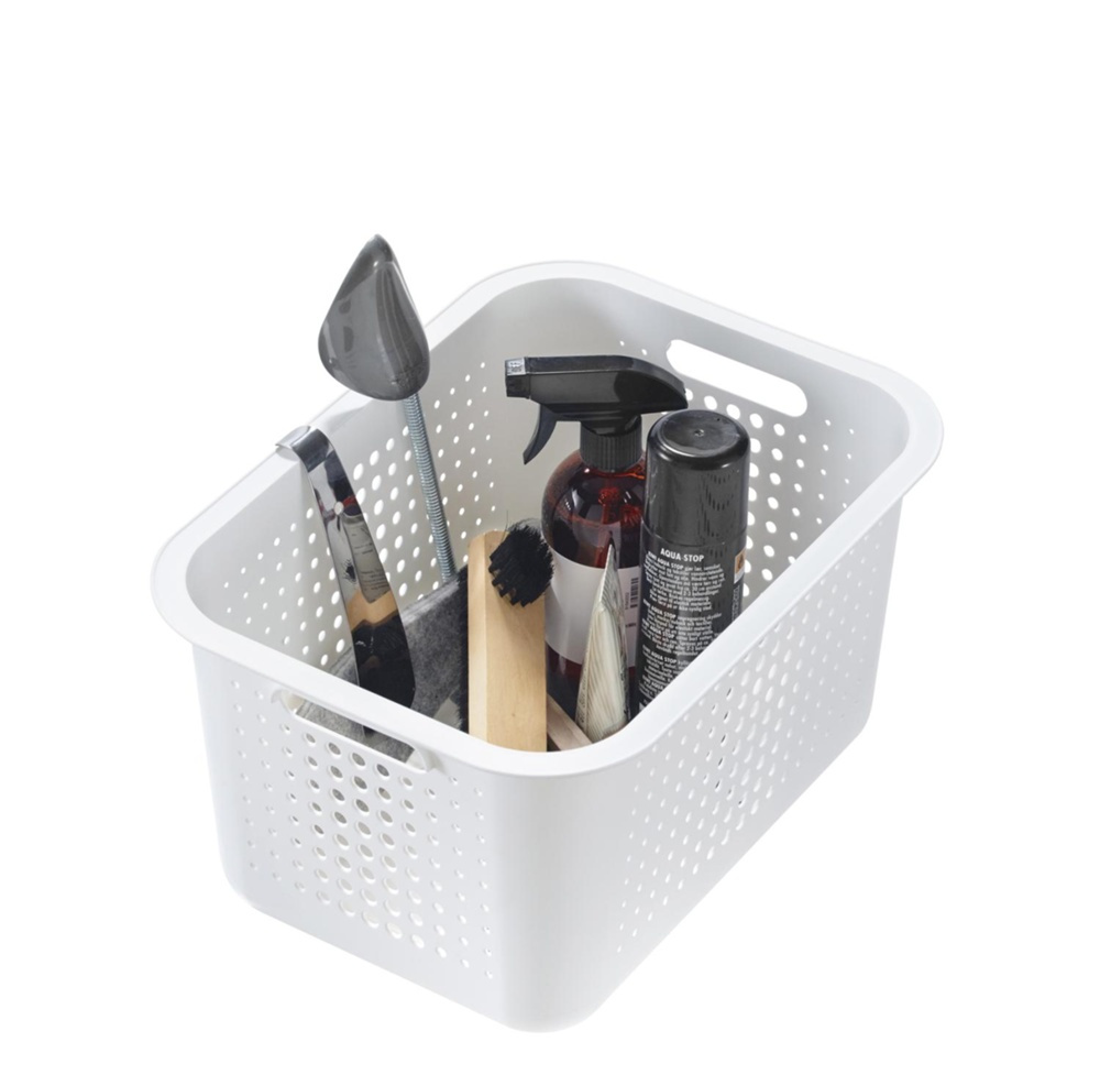 Basket, SMARTSTORE 13L BASKET RECYCLED, 37 x 28 x H20 cm, White in the group Storage / Storage room and garage / Baskets and buckets at SmartaSaker.se (41500)