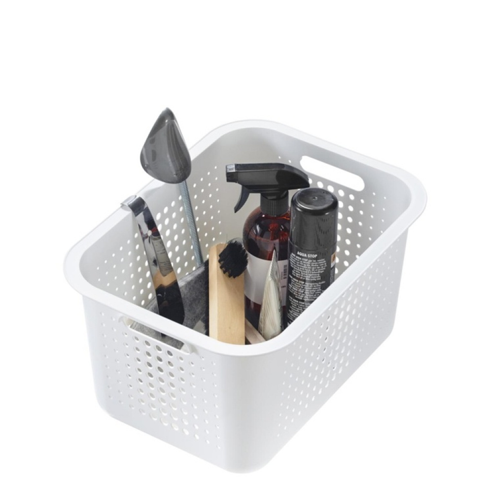 Basket, SMARTSTORE 13L BASKET RECYCLED, 37 x 28 x H20 cm, White in the group Storage / Storage room and garage / Baskets and buckets at SmartaSaker.se (41500)