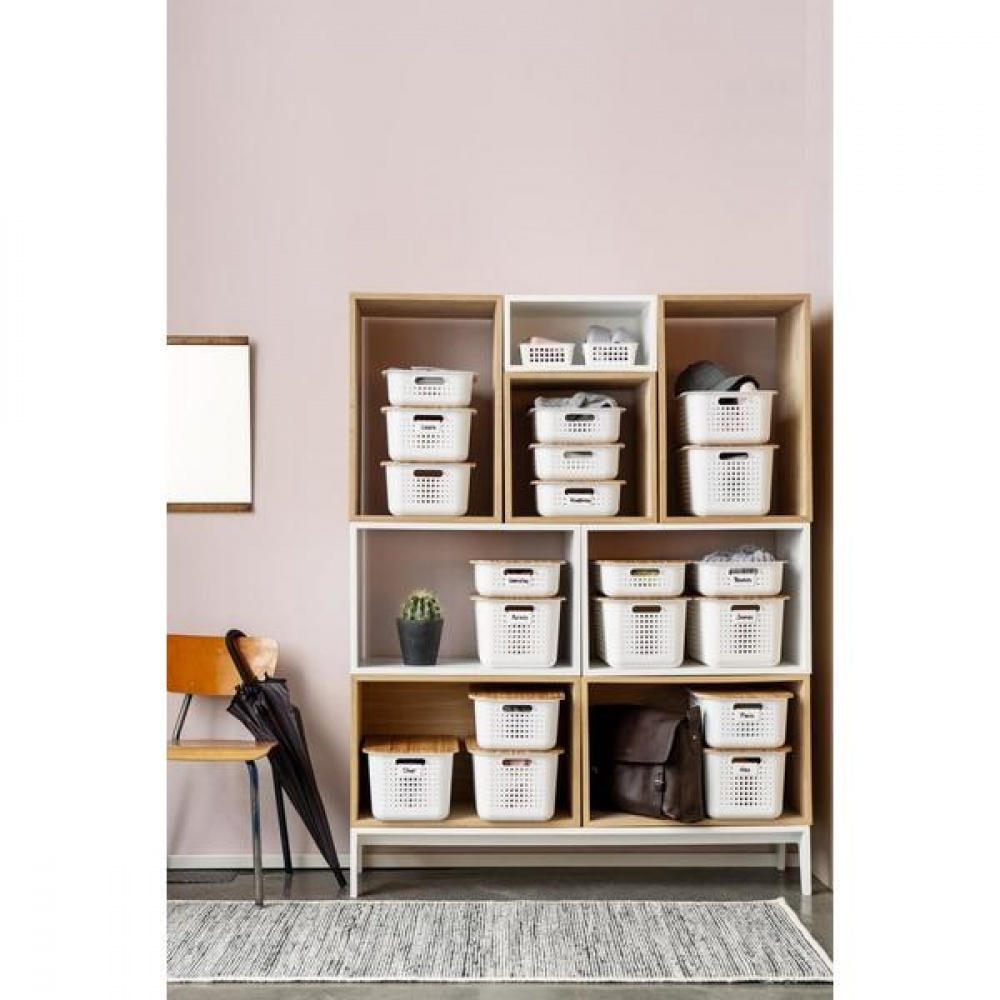 Basket, SMARTSTORE 13L BASKET RECYCLED, 37 x 28 x H20 cm, White in the group Storage / Storage room and garage / Baskets and buckets at SmartaSaker.se (41500)