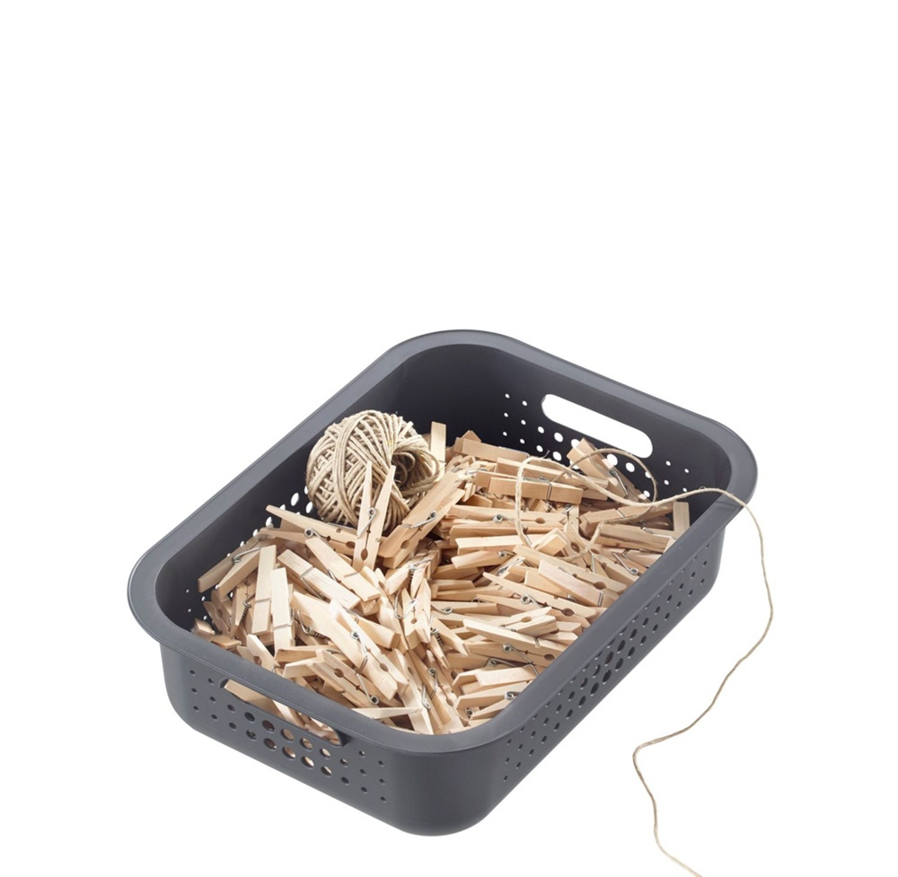 Basket, SMARTSTORE 6L BASKET RECYCLED, 37 x 28 x H10 cm, Grey in the group Storage / Storage room and garage / Baskets and buckets at SmartaSaker.se (41501)
