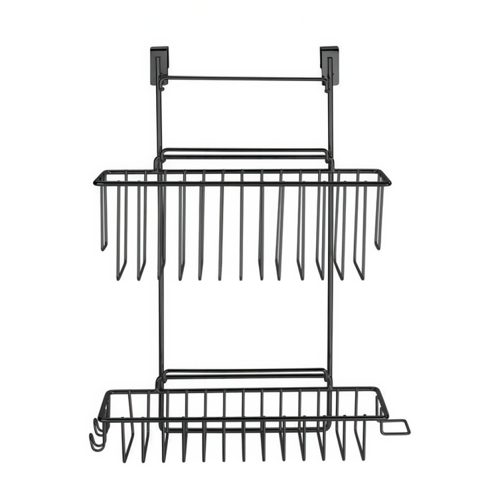 Baskets for cabinet door, CLIP-ON-BASKET, 24 x 15 x H 11,5 cm, Black in the group Storage / Kitchen storage / Kitchen cabinet organizers / Under sink storage at SmartaSaker.se (41502)