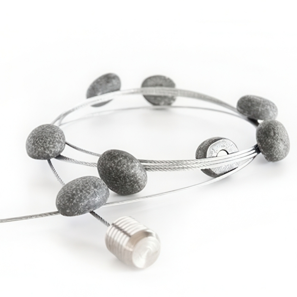 Magnetic card holder with 8 magnets, STONE, 150 cm, Silver / Grey in the group Storage / Magnets and adhesives / Magnetic storage at SmartaSaker.se (41504)