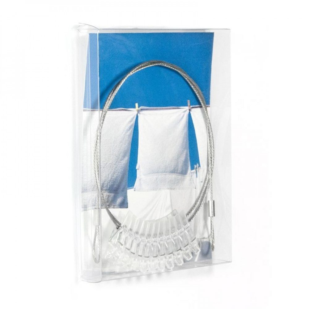Cardholder with loops, 10 clips, KLIP LISA, 100 cm, Silver / Transparent in the group Storage / Bedroom storage / Over door hooks at SmartaSaker.se (41505)